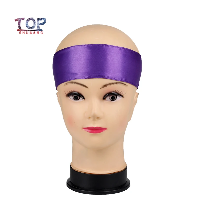

Custom LOGO Purple Wraps Headband Virgin Hair Extensions Wrapping Head Bands Women Human Hair Forehead Headband