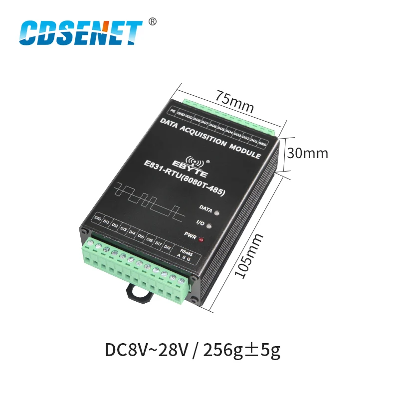 E831-RTU(8080T-485) Modbus RTU IO контроллер 8 канальный цифровой количество Входное реле выход беспроводной IoT модем