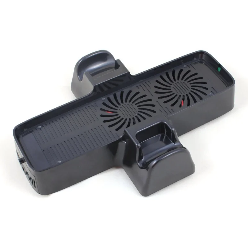 

NEW-3 in 1 Vertical Charging Dock Station Cooling Fan Stand for Xbox 360 Slim Black
