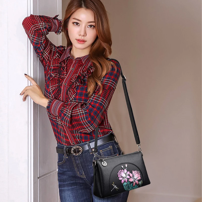 Китайский стиль моды Sac основные роскошные сумки дизайнерские Цветочные женские сумки на плечо женские сумки через плечо для женщин Bolsa
