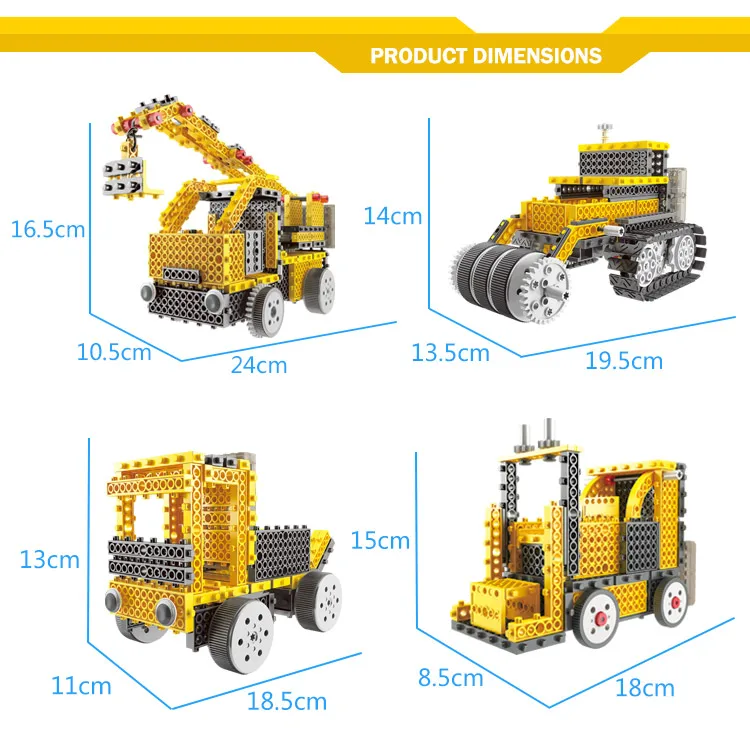 wholesale 4 in 1 rc toy truck building blocks toys for kids