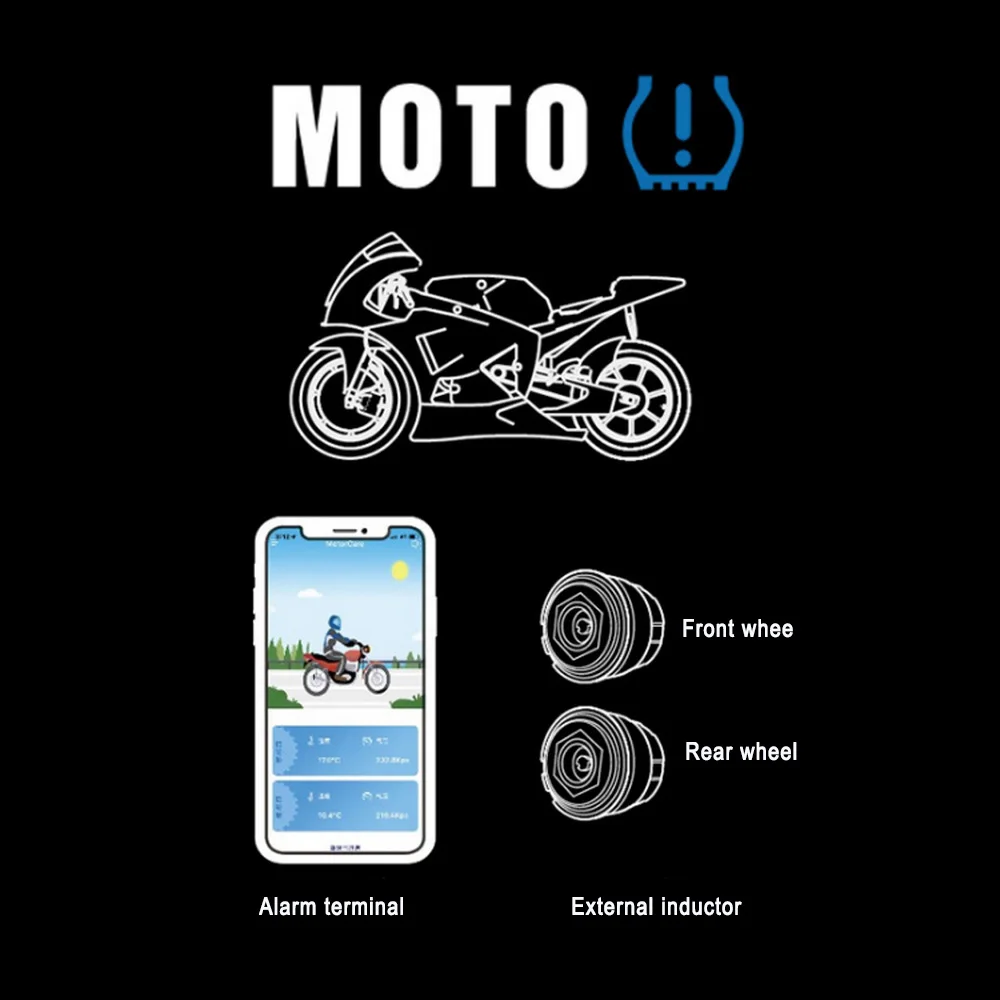 Взрывные модели, Bluetooth 4,0, система контроля давления в шинах для мотоцикла TPMS, беспроводной детектор давления в шинах