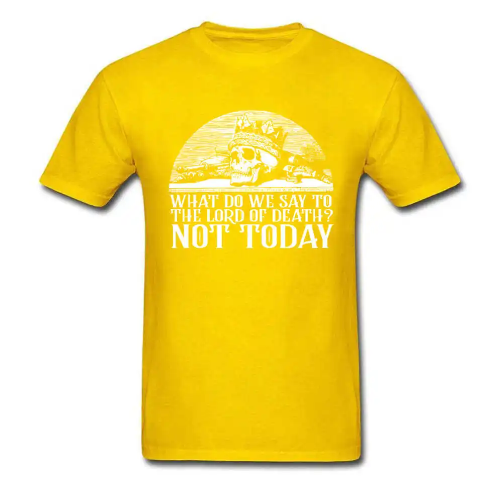 Gift Tops T Shirt Designer Short Sleeve Student T Shirt TpicOriginaltitle Customized Mother Day T-shirts Crew Neck danger-what-do-we-say-not-today yellow