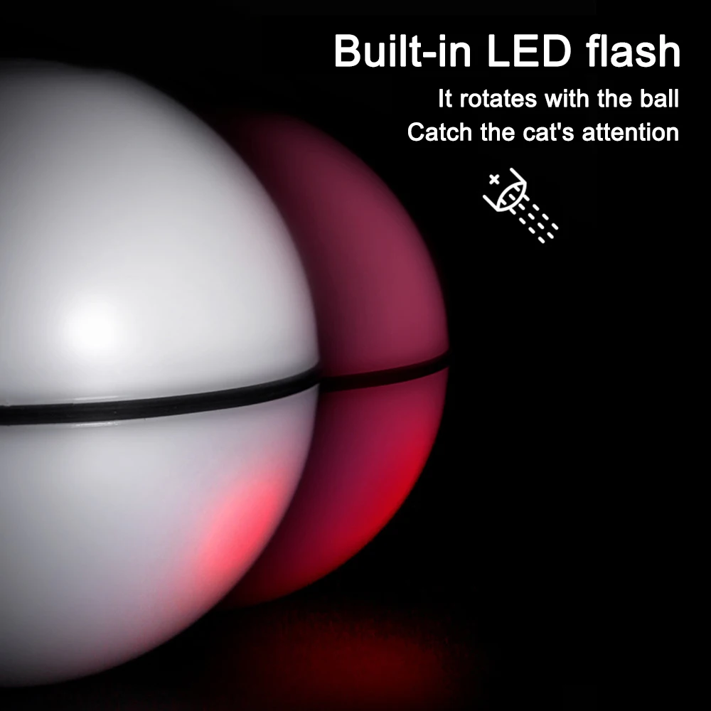 Интерактивные игрушки мяч умное автоматическое оборудование для котенок кошка игрушка USB Перезаряжаемые движение шариковый вращающийся светодиодный светильник с таймером Функция