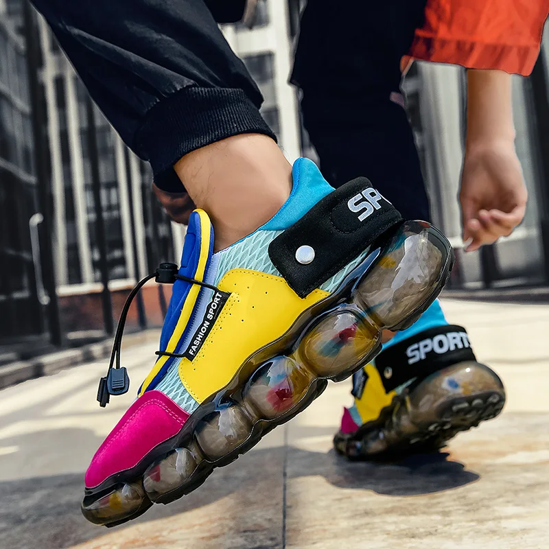 Мужские кроссовки с воздушной подушкой разноцветные для бега новинка 2020|Беговая