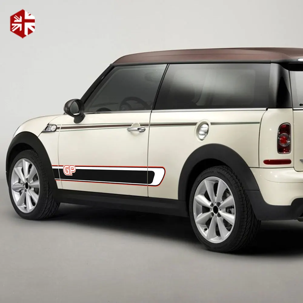 2 шт боковые полосы наклейки мини GP стиль тела наклейка для MINI Cooper S Clubman R55 JCW One Аксессуары