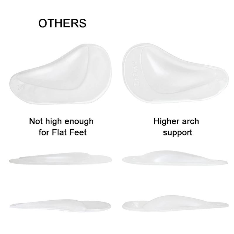 1 пара забота о ногах массажный ортопедический Arch геля для Поддержка стельки