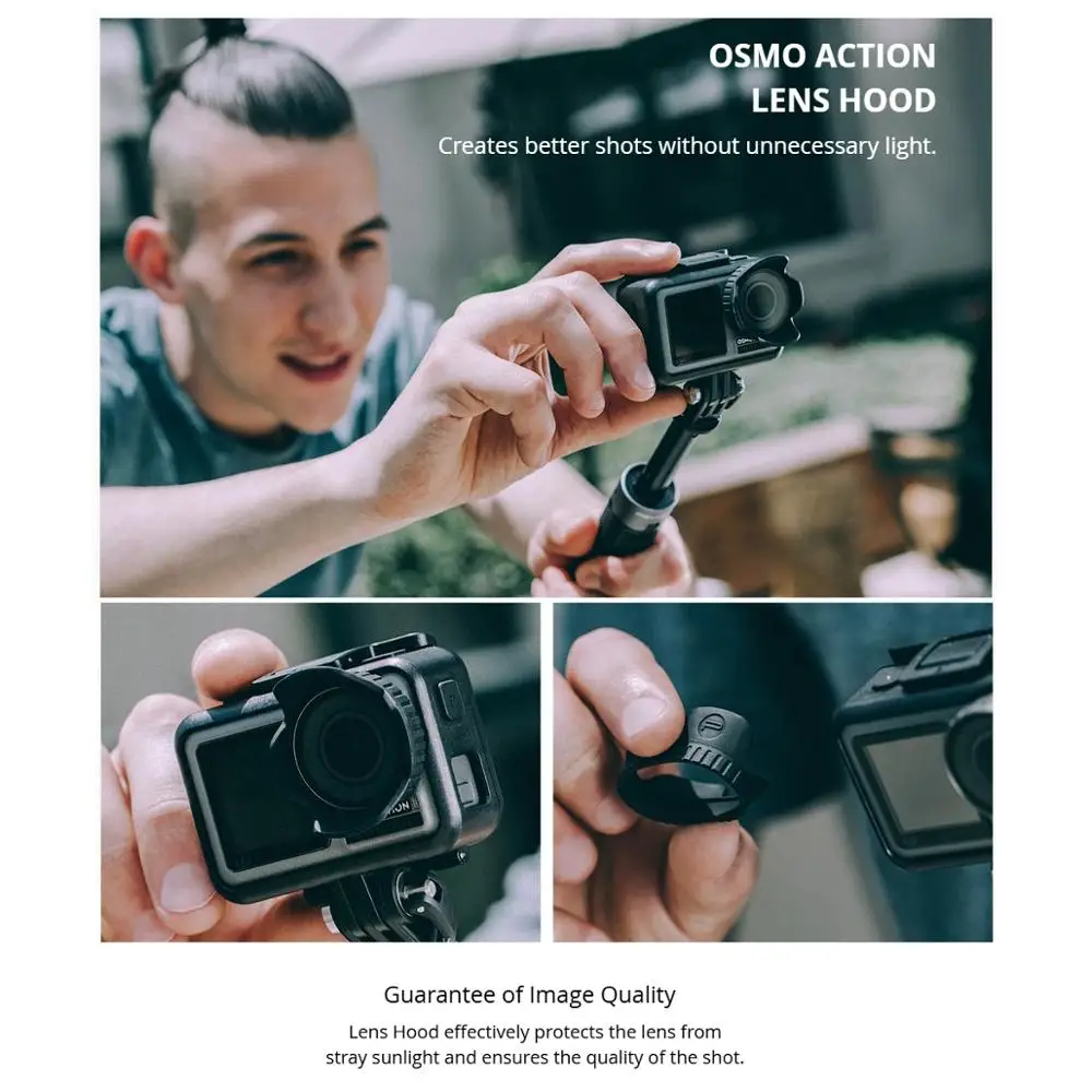 PGYTECH Vlog Комплект для фотосессии для DJI OSMO Action-PGYTECH чехол для переноски OSMO Экшн камера клетка удлинитель Полюс штатив бленда объектива