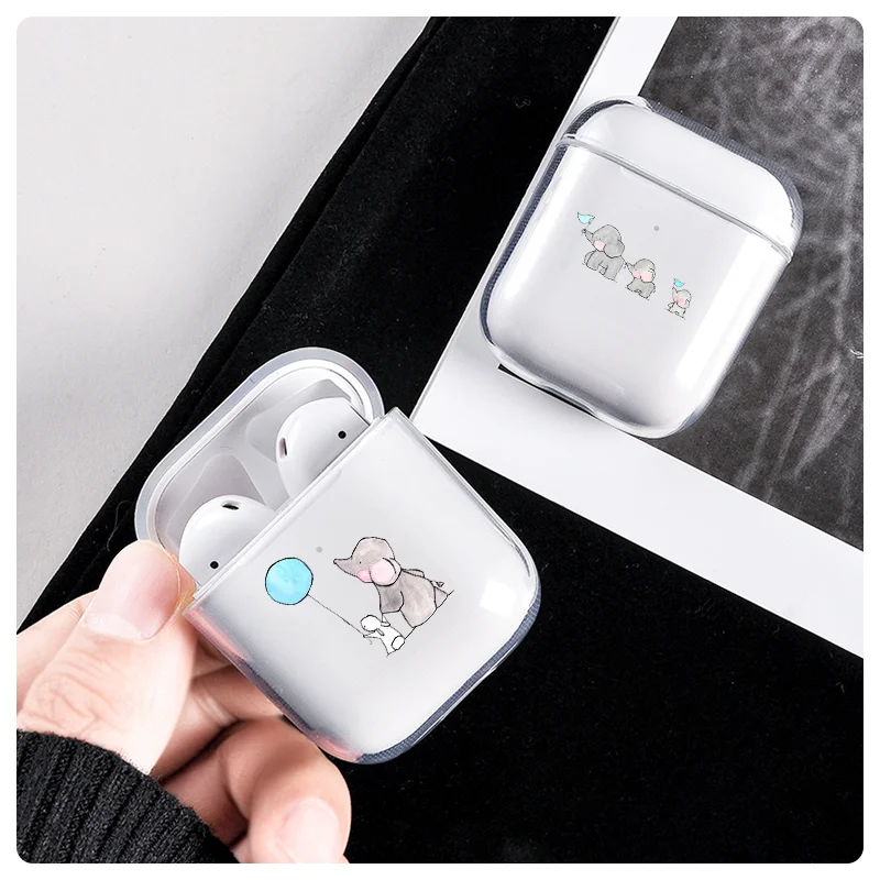 Чехол Air Pod с мультяшным слоном чехол Airpods Pro прозрачный милым любовным сердцем для