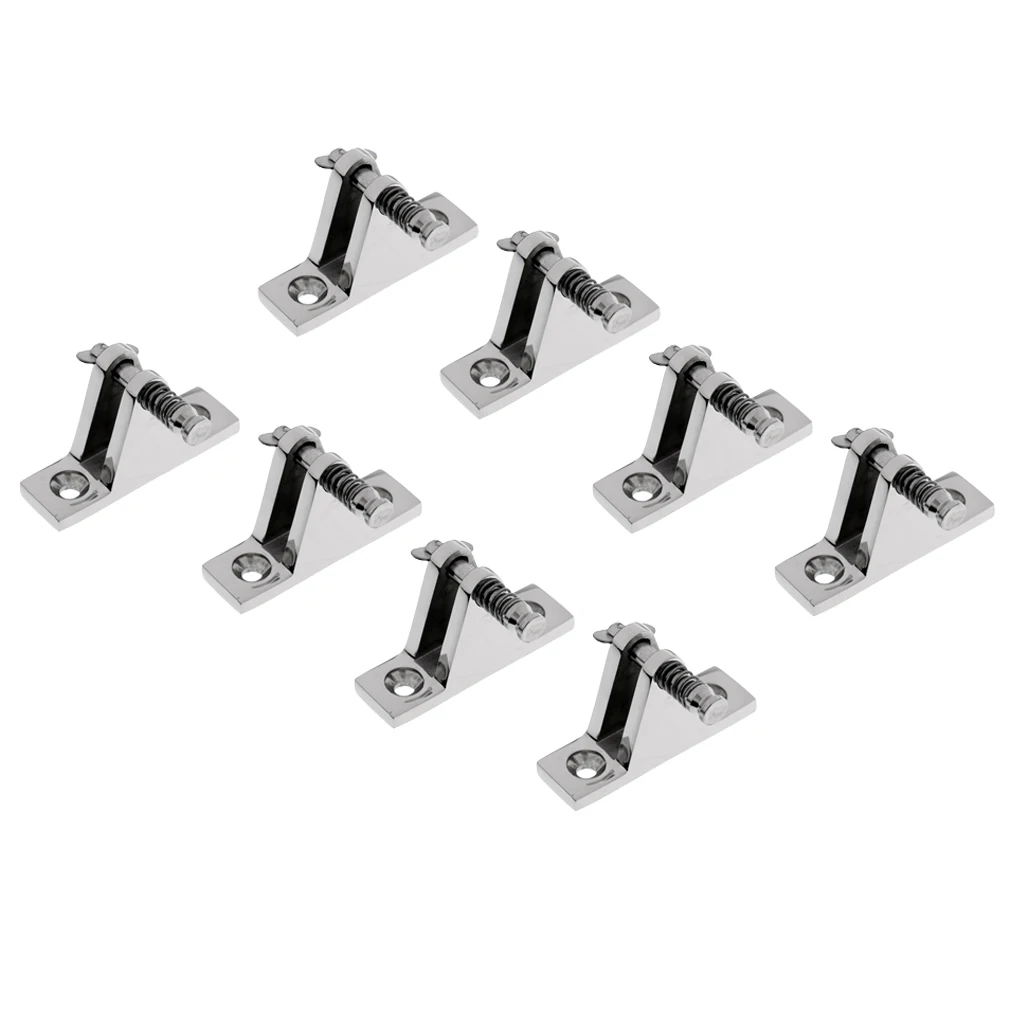 8x Stainless Boat Fittings Bimini Top Deck Hinge Marine Rail Mount Pin