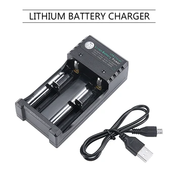 

Universal USB Port Output Battery Charger 2 Slot 18650 14500 26650 16340 Li-io Battery Rechargeable Quick Charger USB Plug