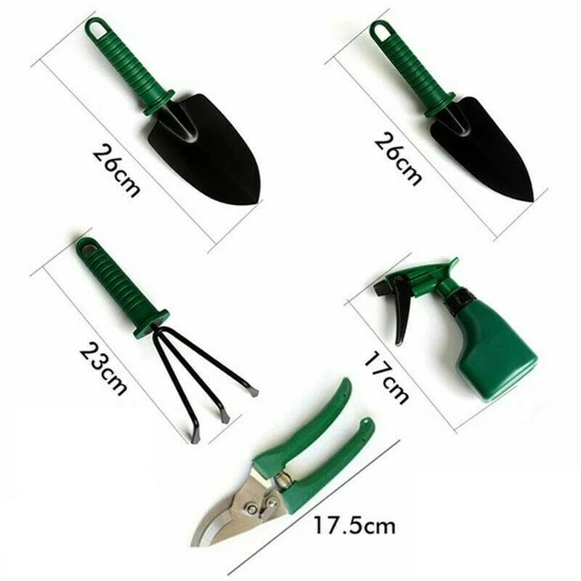 5 Darab Kerti Szerszámkészlet Gyerekek Kézi Szerszám Húzószalaggal, Gereblye Lapát Fű Nyíró Spray -Palackot Tárolóval - Image 6