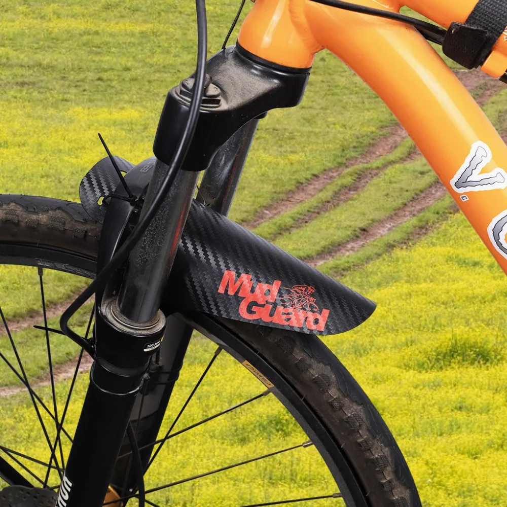 자전거 펜더 8 다채로운 앞/뒤 타이어 휠 펜더 탄소 섬유 머드 가드 MTB 산악 자전거 도로 사이클링 픽스 기어