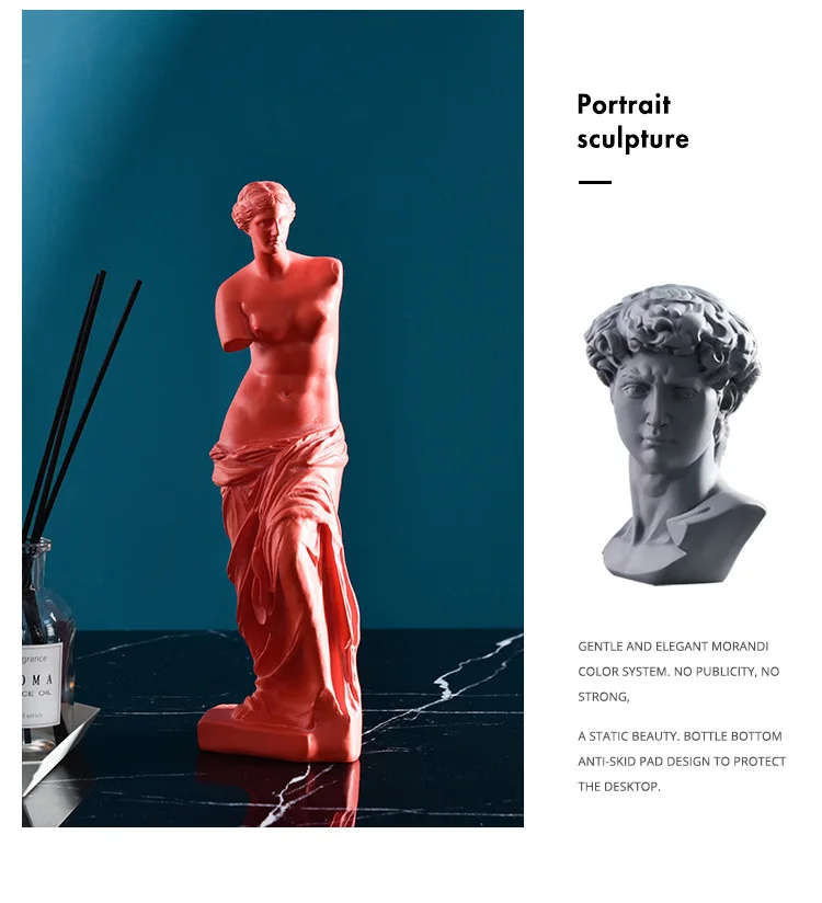 Смола штукатурка Давид Венера эскиз скульптура персонажа орнамент искусство украшения дома