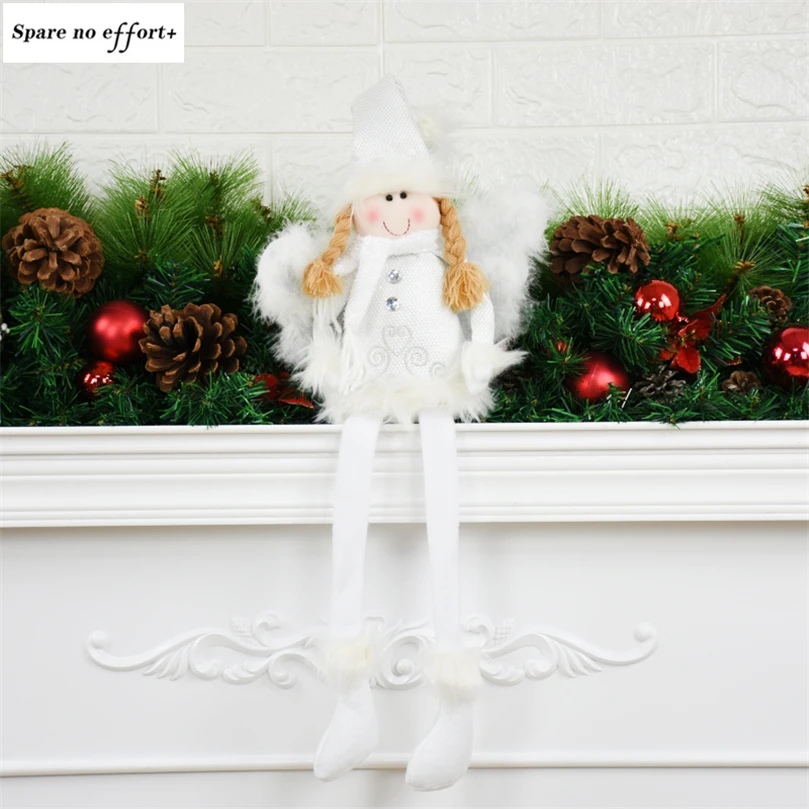 

Standing Navidad Figurine Christmas Angel Dolls Christmas Decorations for Home 2020 Merry Christmas Tree Ornaments New Year Gift