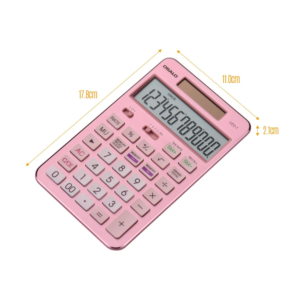 Настольный калькулятор налоговая функция счетчик 12 цифр солнечной и батареи двойной мощности с большим ЖК-дисплеем для учета школьного использования