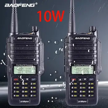 

2pcs Baofeng NEW UV-9R Plus High Power Upgrade Waterproof IP67 walkie talkie 10w for two way radio long range 10km 4800mah