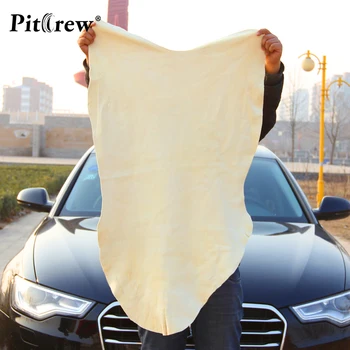 

Free Shipping Drying Cleaning Towel Natural Genuine Leather Chamois Shammy Sponge cloth Sheepskin Absorbent Towel Car Washing
