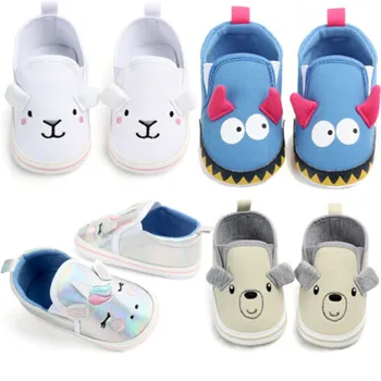 

2020 New Arrival Infant Shoes Newborn Kid Baby Boy Girl Soft Shoes Canvas Cartoon Prewalker Sneakers Lovely Unicorn Baby shoes