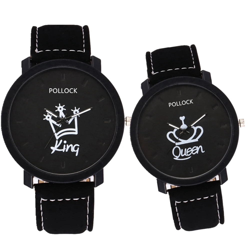 Watch Crown Couple Gift King Queen Women Mens Lovers Casual Fashion Unisex Quartz Students