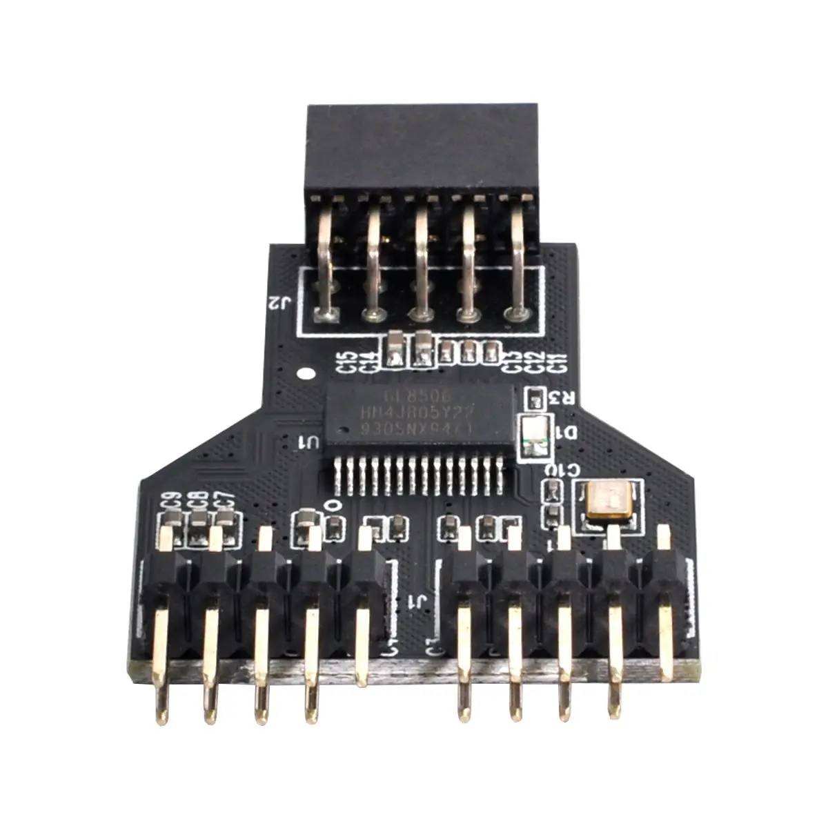 Motherboard 9pin USB 2.0 Header 1 to 2 Female Extension HUB Connector Adapter Port Multilier | Электроника
