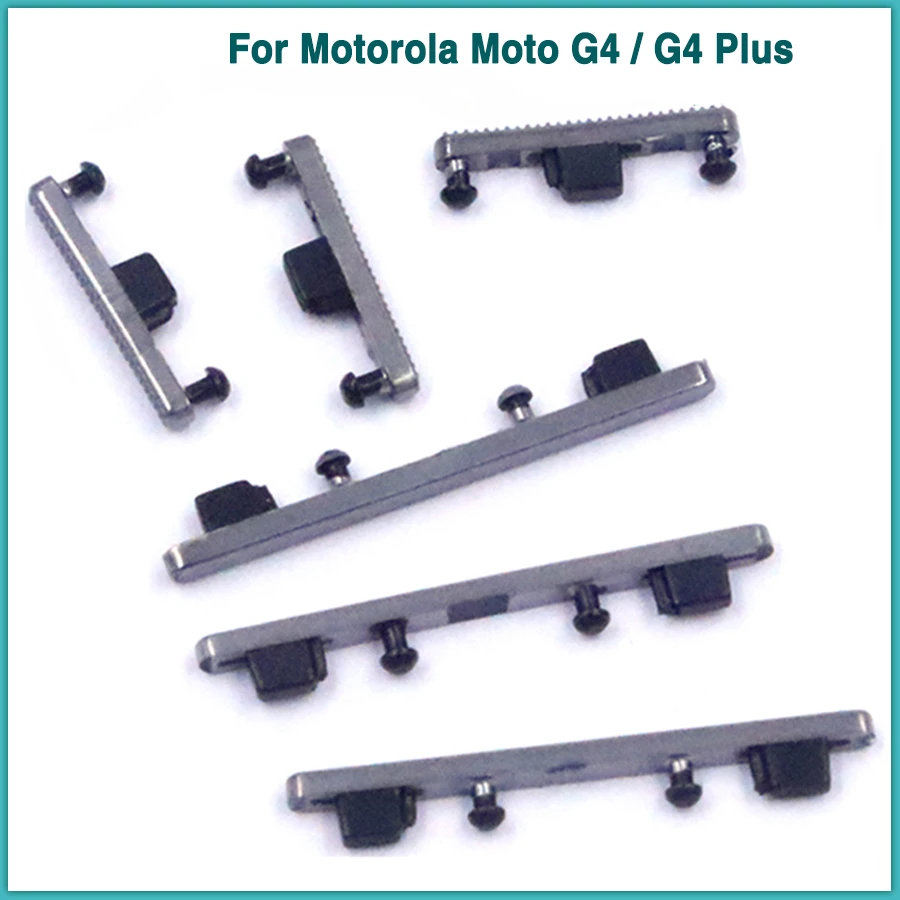 

New For Motorola Moto G4 G4 Plus XT1624 XT1622 Side Key Button + Power Key Buttons Power Button metal Replacement