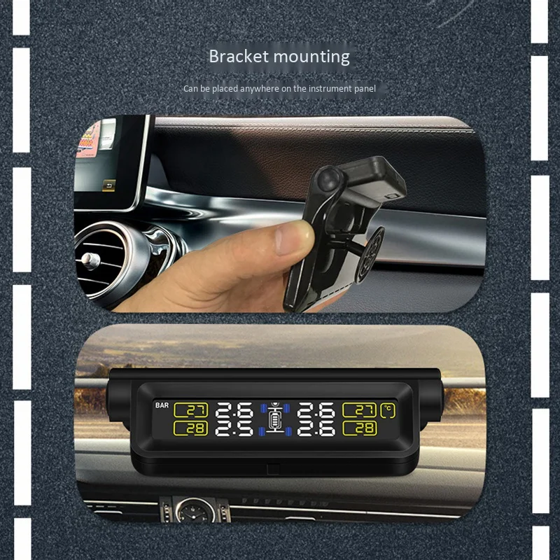 Careud T680-Nf+ автомобильный беспроводной Встроенный датчик Tpms солнечная система контроля давления в шинах Система солнечной энергии питания США