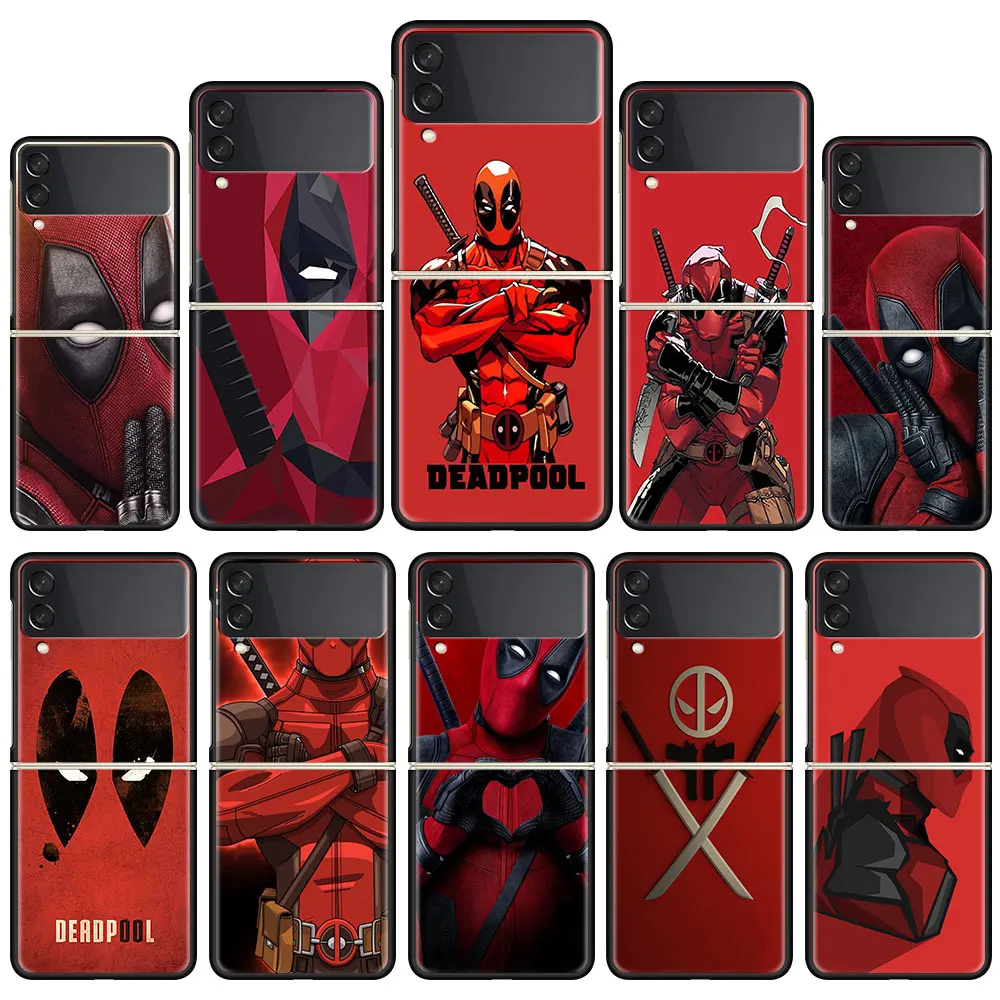 Deadpool Marvel Dead Pool PC Phone Case for Samsung Galaxy Z Flip3 Hard Plastic Smart Casing Fundas Flip 3 5G Black Cover Bag | Мобильные