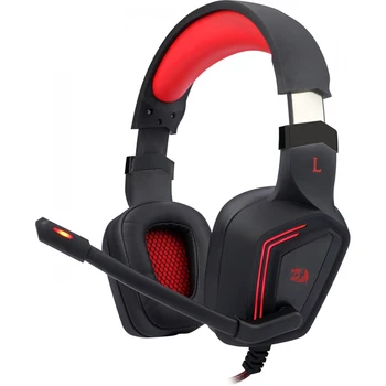 

Headset Redragon Muses wired, 7.1 sound, closed, 20-20000 Hz, 32 Ohms, 120 dB, USB, 20-16000 Hz, -38 dB, 50 mm, backlight, black / red