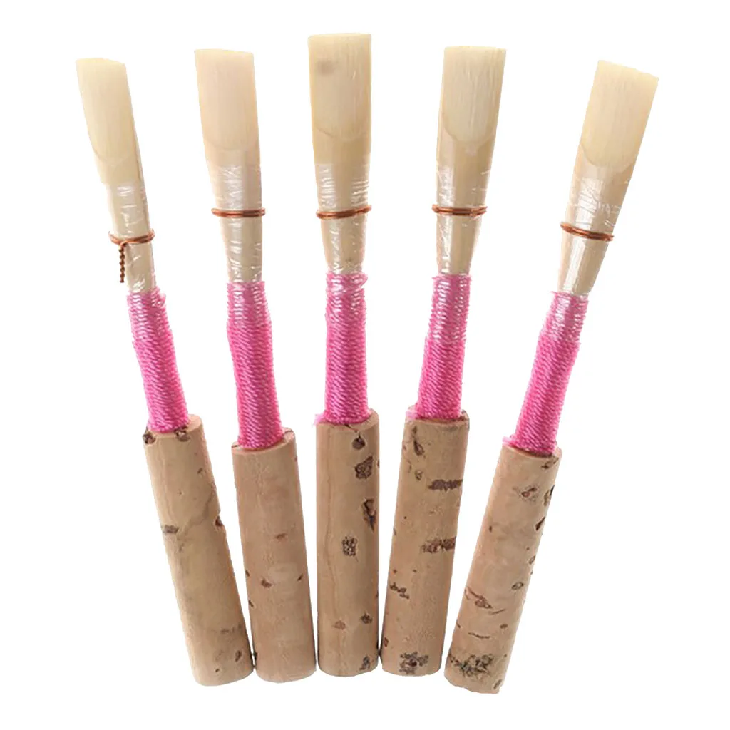Упаковка из 5 бобовых Тростников Reed Pink Strength Medium W/пластиковый чехол для гобоя