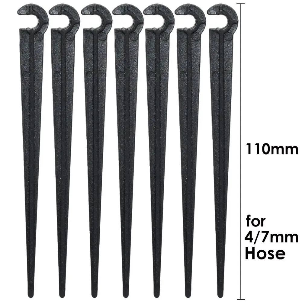 50PCS Garden Dripper Durable 1/4" C-type Hook Fixed Stem Support Holder Stakes for 4/7mm Hose Drip Irrigation Fitting Watering Dripper Emitter garden dripper