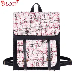 Новый шерстяной кожаный рюкзак + PU сумка на плечо для женщин бисером рюкзак для подростков школьные рюкзаки для девочек Корейский дорожный
