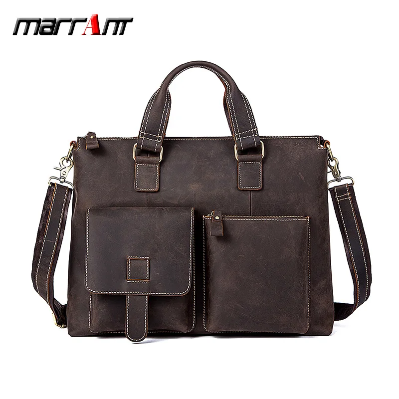 

Business retro leather men's bag head layer cowhide horizontal men's handbag single shoulder oblique satchel man's bag