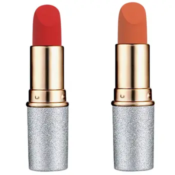 

2x TEAYASON Beauty Makeup Waterproof Matte Moisturizing Lipstick Lasting Sexy Lip Gloss-8Th Tangerine & 3 Pumpkin