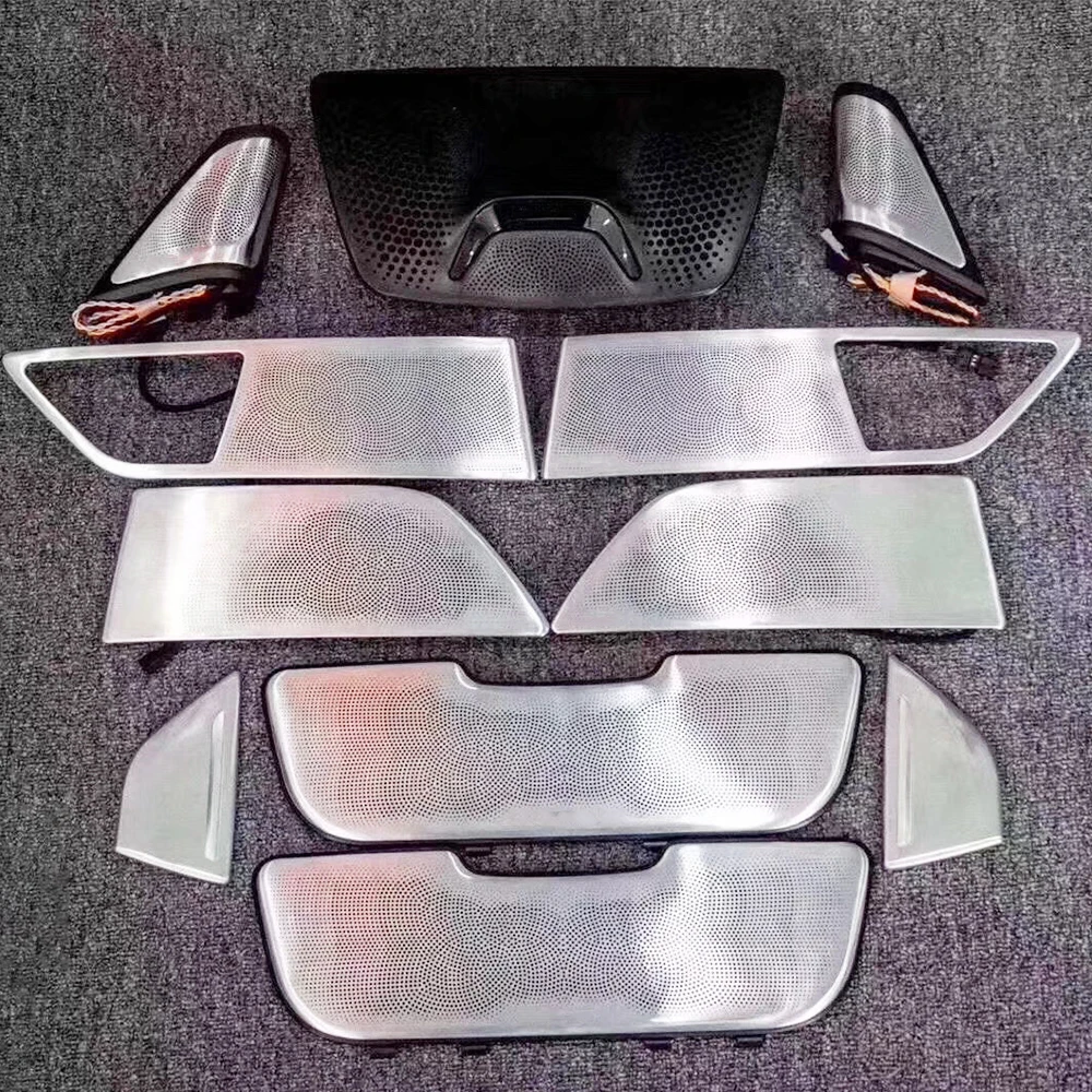 Design for G11 7 series 9 pcs set center control panel and front rear door cover tweeter cover trim audio upgrade kit replace Design for G11 7 series 9 pcs set center control panel and front rear door cover tweeter cover trim audio upgrade kit replace