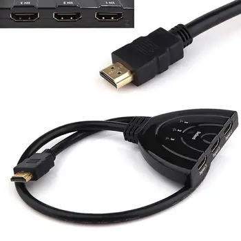 

Gold-plated Plug & Play 3 Ports HDMI Switch Splitter Cable 1080P Switcher HUB Adapter for HDTV PS3 for Xbox