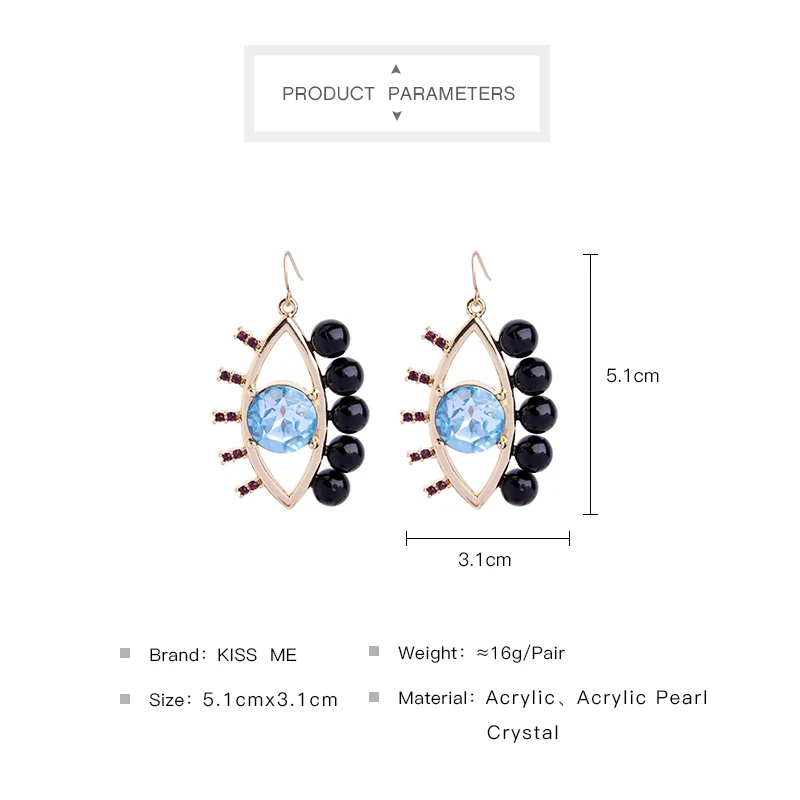 Green Acrylic Bead Eye Drop Earrings Simple Style For Women Fashion Jewelry New Arrival