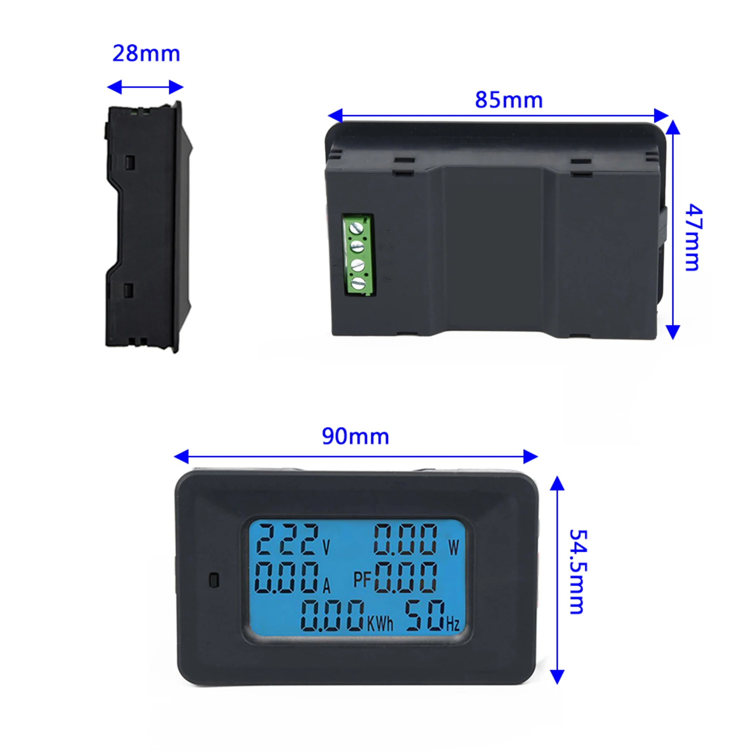 AC 110 V-250 V 100A lcd цифровая панель AC Измеритель мощности с трансформатором переменного тока