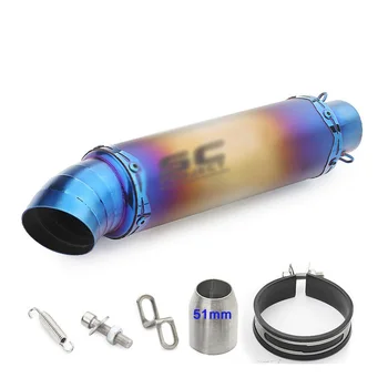 

Universal Motorcycle 51mm Stainless Steel Exhaust Pipe For HONDA cb 1300 touring cbf 1000f cbr 300r For SUZUKI bandit 1200