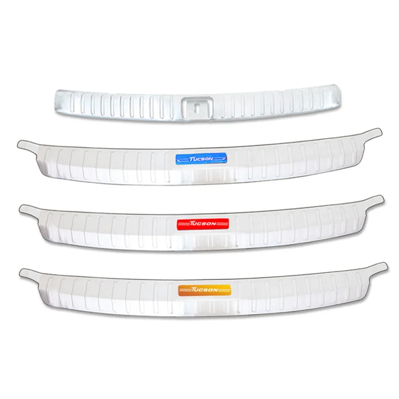 

For Hyundai new Tucson15-19 superb Rogue Steel Rear Bumper Protector Sill Trunk Guard Cover Trim Car Styling Accessories
