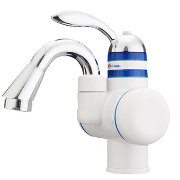 

220V Hot and Cold Bathroom Mixer Water Taps Single Handle Instant Electric Water Heater B Type AU Plug