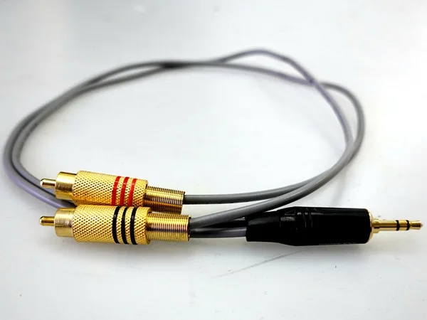 

3.5-turn Double Lotus Audio Cable Oxygen-free Copper Silver-plated Tin Shielded Hifi Wire 0.6m