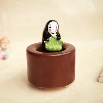 

High Quality 12cm*8cm Muzic Box Faceless Male In The Palm of The Music Box Series Mini Wood Funny Gift Christmas Decorations