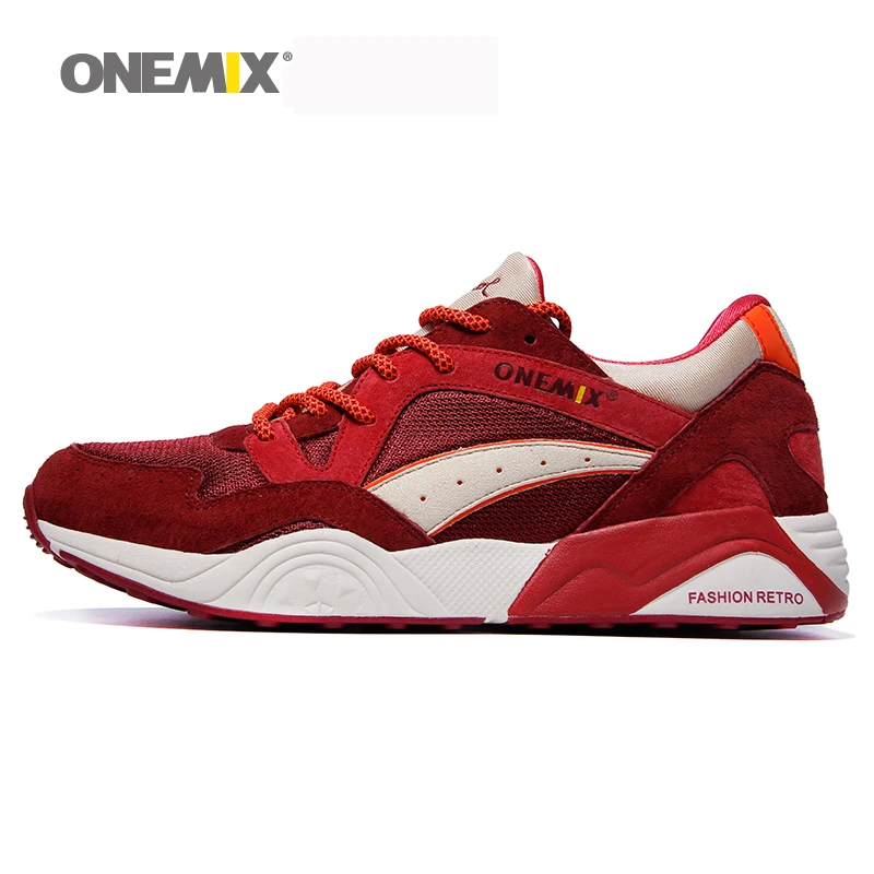 ONEMIX Shoes Men Sneakers Light Weight Breathable Lace-up Training Jogging Shoes Adult Male Outdoor Casual Shoes