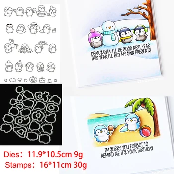 

Penguin Metal Cutting Dies and Stamps Stencil for DIY Scrapbooking Photo Album Embossing Decorative Craft Die
