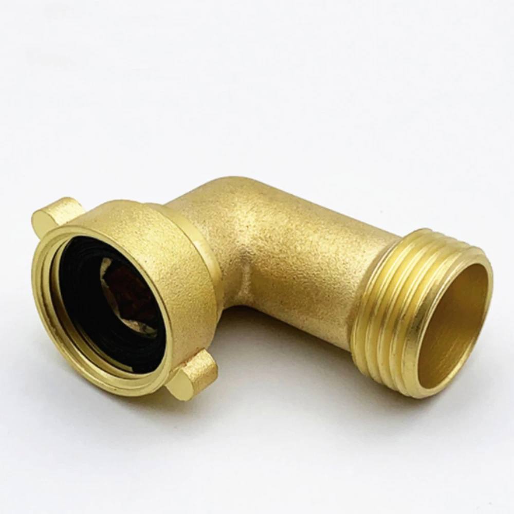 Morvat 90Degree Solid Brass Garden Hose Elbow Connector With On/Off
