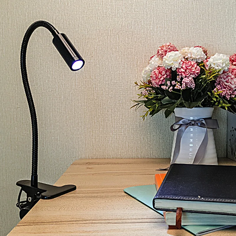 

LED Table Lamp with Clamp Eye Protection Reading Light Desk Bedside Students Study Lamp USB Plug Lamp Cylindrical Folding Lamp