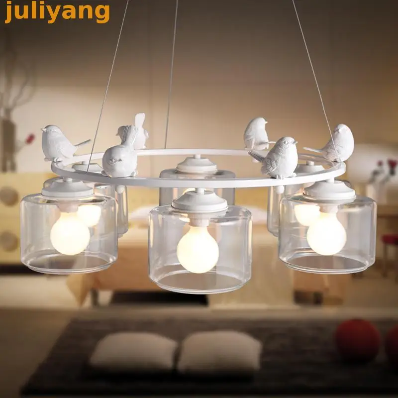 Креативные люстры в скандинавском стиле с шестью головками для столовой