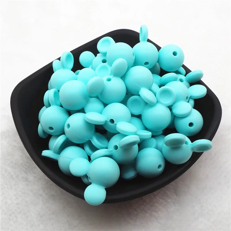 Blue Chengkai 10 шт. BPA бесплатно силиконовые бабочки Прорезыватель для зубов DIY Детский душ Прорезыватель для зубов Монтессори Сенсорная игрушка животное шарик аксессуары - Цвет: Blue
