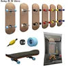 1Set Finger SkateBoard Wooden Fingerboard Toy Professional Stents Fingers Skate Set Novelty Children Christmas Gift 1